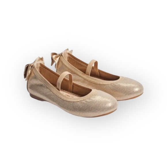 new Sam Edelman ❤︎ Bow Back Mary Jane Ballet Flats ❤︎ Glittery Gold ❤︎ 6 EU 22 - Picture 2 of 16